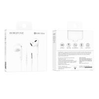 Наушники проводные внутриканальные Borofone BM80 Max, Jack 3.5mm, белый