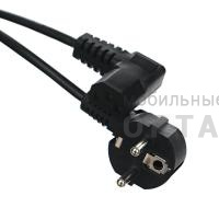 Кабель компьютер - розетка EU угловой  220V <1.8м> Telecom <TP021DA-1.8-BK> (1/)100 Кабель компьютер - розетка EU угловой  220V <1.8м> Telecom <TP021DA-1.8-BK> (1/)100
