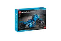 Конструктор детский MOULD KING 23009, мотоцикл, 1536 деталей, синий