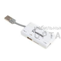 Хаб + Картридер Smartbuy Combo белый (SBRH-750-W) (1/5)