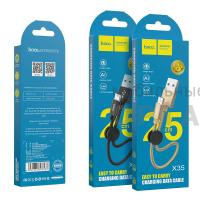 Кабель USB to Micro HOCO X35 Premium, 0.25м, 2.4A,  золотой