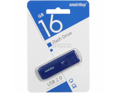 Флешка USB 16Gb SmartBuy Dock, USB 2.0, синий