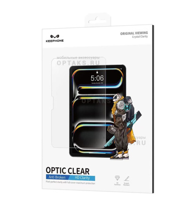 Стекло защитное для планшета, KEEPHONE OPTIC CLEAR GLASS IPAD PRO 11 (2024)