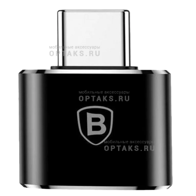 Переходник Type-C(m)-USB (f) Baseus CATOTG-01 Mini, 15,7*7*1,5 см, 2,4A, черный