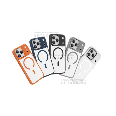Чехол, KEEPHONE ARMOR GRIP MAGSEFE CLEAR CASE для iPhone 17 Pro Max ORANGE